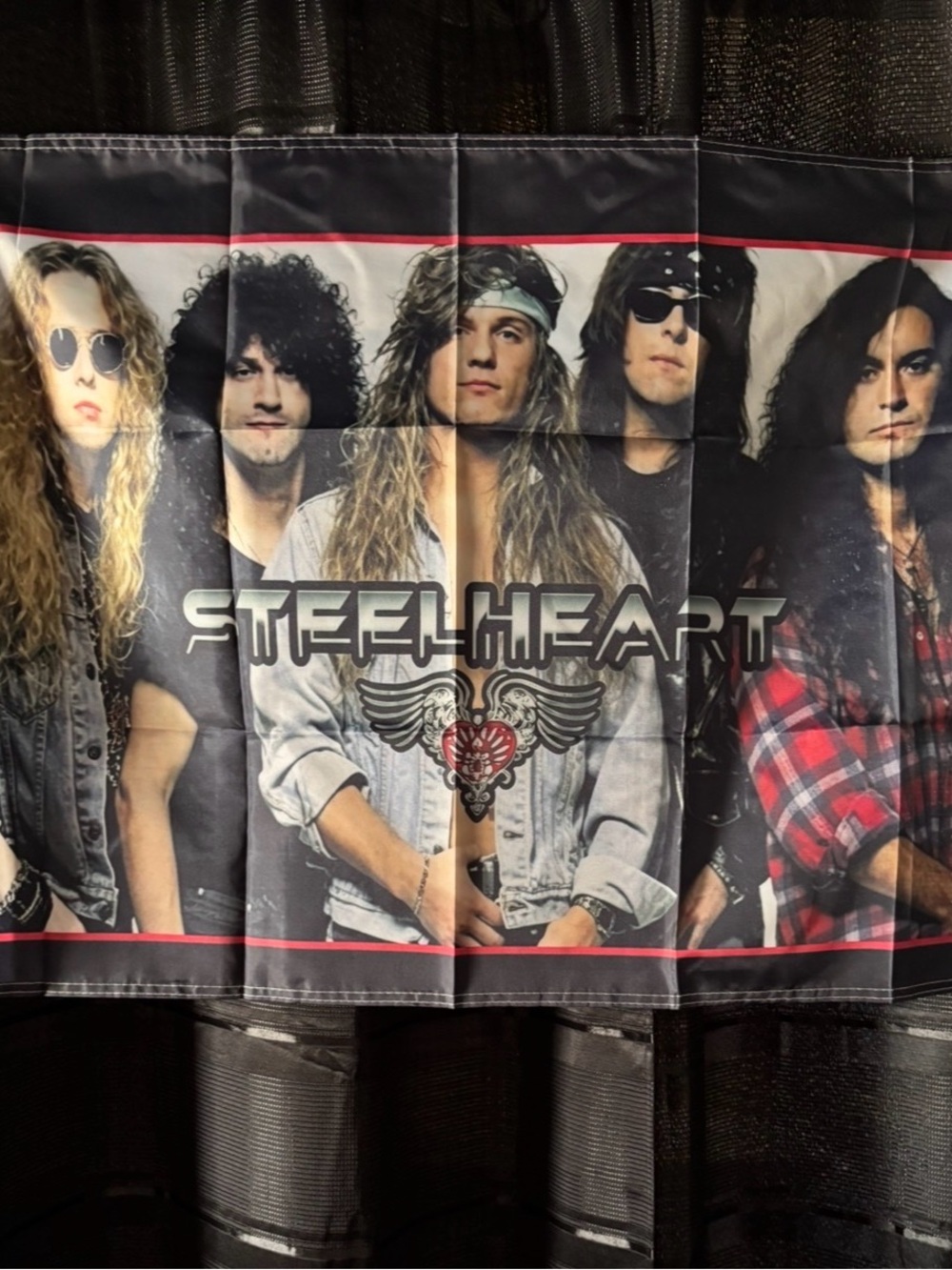 Band Tapestry in Black and Red Steelheart